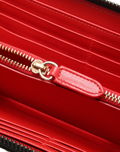 クリスチャン ルブタンコピー 　2015年春夏新作カーフスキン　ラウンドファスナー長財布PANETTONE WALLET CALF P/SPIKES/RING 1155016 B071